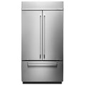  Color_Stainless Steel  -- 43 inch, 24.2 cu.ft. Built in French 3 Door Refrigerator with Platinum Interior Design IMAGE 1