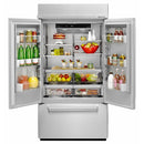  Color_Stainless Steel  -- 43 inch, 24.2 cu.ft. Built in French 3 Door Refrigerator with Platinum Interior Design IMAGE 3