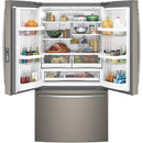  Color_Slate Grey  -- 36 inch, cu. ft. French 3 Door Refrigerator IMAGE 3