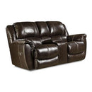  Homestretch Furniture Princeton Power Reclining Leather Loveseat with Console 143-58-20 IMAGE 1