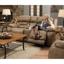  Homestretch Furniture Enterprise Power Reclining Fabric Loveseat with Console 158-57-15 IMAGE 2