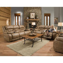 Manufacturer Color_Saddle  -- Enterprise Power Leather Look Recliner IMAGE 2