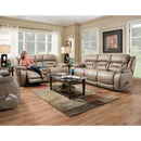  Homestretch Furniture Enterprise Power Reclining Leather Loveseat with Console 158-57-17 IMAGE 3