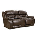  Homestretch Furniture Enterprise Power Reclining Leather Look Loveseat with Console 158-57-21 IMAGE 1