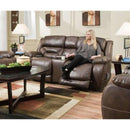  Homestretch Furniture Enterprise Power Reclining Leather Look Loveseat with Console 158-57-21 IMAGE 2