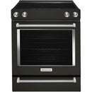  KitchenAid 30-inch Slide-In Electric Range with Even-Heat™ True Convection KSEG700EBS IMAGE 1