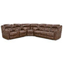  Homestretch Furniture Frontier Reclining Fabric 3 pc Sectional Frontier 129 3 pc Sectional - Espresso IMAGE 1