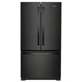  Color_Black  -- 36 inch, cu. ft. French 3 Door Refrigerator with Water Dispenser IMAGE 1