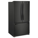  Color_Black  -- 36 inch, cu. ft. French 3 Door Refrigerator with Water Dispenser IMAGE 4
