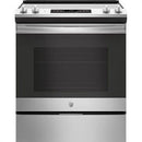  GE 30-inch Slide-In Electric Range JS645SLSS IMAGE 1