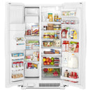  Color_White  -- 36 inch, 24.5 cu. ft. Freestanding Side by Side Refrigerator with Exterior Ice and Water Dispenser with EveryDrop™ Water Filtration IMAGE 2