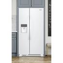 Color_White  -- 36 inch, 24.5 cu. ft. Freestanding Side by Side Refrigerator with Exterior Ice and Water Dispenser with EveryDrop™ Water Filtration IMAGE 7