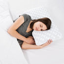 Malouf Shoulder Zoned Dough® + Bamboo Charcoal King Bed Pillow ZZKKSCMPZB IMAGE 4