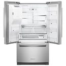  Color_Stainless Steel  -- 36 inch, 26.8 cu. ft. Freestanding French Door 3 Door Refrigerator with Exterior Ice and Water Dispensing System IMAGE 4