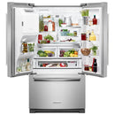  Color_Stainless Steel  -- 36 inch, 26.8 cu. ft. Freestanding French Door 3 Door Refrigerator with Exterior Ice and Water Dispensing System IMAGE 5
