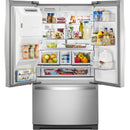  Color_Stainless Steel  -- 36 inch, 26.8 cu. ft. Freestanding French 3 Door Refrigerator Water and Ice Dispensing System IMAGE 3