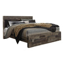  Derekson B200B14 King Panel Bed with 2 Storage Drawers IMAGE 1
