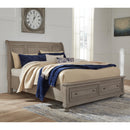  Size_King  -- Lettner B733B8 King Sleigh Bed with 2 Storage Drawers IMAGE 2