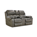  Homestretch Furniture Hayden Reclining Leather Loveseat with Console 135-22-14 IMAGE 1