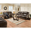  Homestretch Furniture Apostle Power Reclining Leather Match Loveseat with Console 170-57-21 IMAGE 2