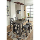  Signature Design by Ashley Caitbrook Counter Height Dining Table with Trestle Base D388-13 IMAGE 5