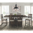  Elements International Colorado Counter Height Dining Table with Pedestal Base DCO100CDTTB IMAGE 4