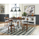  Signature Design by Ashley Valebeck Counter Height Dining Table with Trestle Base D546-13 IMAGE 7