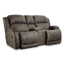  Homestretch Furniture Reclining Fabric Loveseat with Console 177-22-17 IMAGE 1