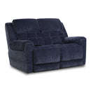  Homestretch Furniture Power Reclining Fabric Loveseat with Console 165-50-62 IMAGE 1