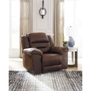  Manufacturer Color_Chocolate  Motion Type_Manual  -- Stoneland Rocker Leather Look Recliner IMAGE 5