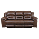  Manufacturer Color_Chocolate  Motion Type_Power Recline  -- Stoneland Reclining Leather Look Sofa IMAGE 1