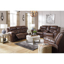  Manufacturer Color_Chocolate  Motion Type_Power Recline  -- Stoneland Reclining Leather Look Loveseat with Console IMAGE 10