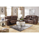  Manufacturer Color_Chocolate  Motion Type_Power Recline  -- Stoneland Reclining Leather Look Loveseat with Console IMAGE 9
