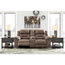  Stoneland 3990596 Double Reclining Power Loveseat with Console IMAGE 4