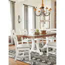  Signature Design by Ashley Valebeck Dining Table with Trestle Base D546-35 IMAGE 6