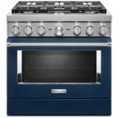  KitchenAid 36-inch Freestanding Dual Fuel Range with Even-Heat™ True Convection KFDC506JIB IMAGE 1