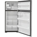  GE 28-inch, 16.6 cu.ft. Freestanding Top Freezer Refrigerator with Internal Ice Maker GIE17GSNRSS IMAGE 4