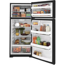  Color_Black  -- 28 inch, 17.5 cu. ft. Top Freezer Refrigerator IMAGE 3