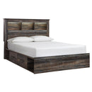  Drystan B211B18 Queen Bookcase Bed with 4 Storage Drawers IMAGE 1