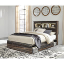  Drystan B211B18 Queen Bookcase Bed with 4 Storage Drawers IMAGE 2