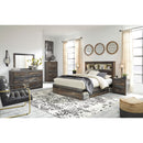  Drystan B211B18 Queen Bookcase Bed with 4 Storage Drawers IMAGE 6