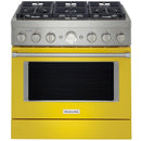  Color_Yellow  -- 36 inch Freestanding Gas Range with Even Heat™ True Convection IMAGE 1