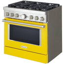  Color_Yellow  -- 36 inch Freestanding Gas Range with Even Heat™ True Convection IMAGE 3