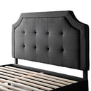 Carlisle Upholstered Headboard - Charcoal (King) IMAGE 2