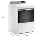  Maytag 7.4 cu.ft. Electric Dryer with Wi-Fi Connectivity MED6230RHW IMAGE 4