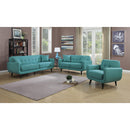  Elements International Hadley UHD087200NP Loveseat - Heirloom Teal IMAGE 2