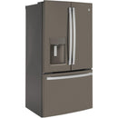  Color_Slate Grey  -- 36 inch, 22.1 cu.ft. Counter Depth French 3 Door Refrigerator with external water and ice dispensing system IMAGE 2