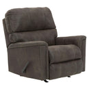  Manufacturer Color_Smoke  -- Navi Rocker Leather Look Recliner IMAGE 1