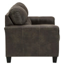  Manufacturer Color_Smoke  -- Navi Stationary Leather Look Loveseat IMAGE 3