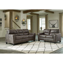  Manufacturer Color_Smoke  -- Navi Stationary Leather Look Loveseat IMAGE 6